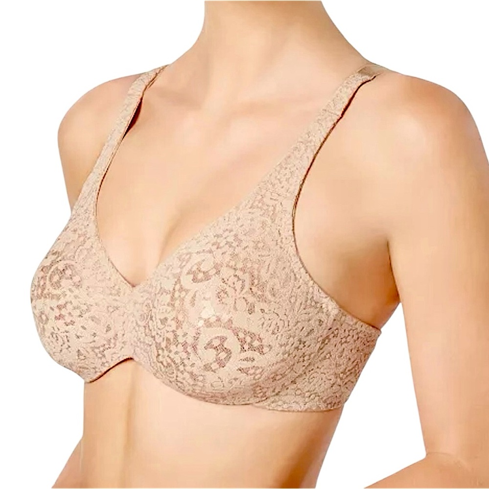 - Wacoal 40C Halo Lace Full Figure Tan Underwire Bra! NEW!